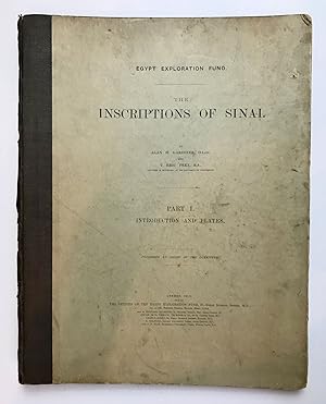 Seller image for The inscriptions of Sinai. Part I: Introduction and plates for sale by Meretseger Books