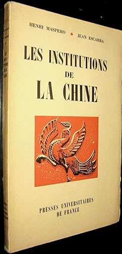 Seller image for Les Institutions de la Chine. Essai historique for sale by Le Chemin des philosophes