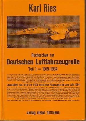 Recherchen zur Deutschen Luftfahrzeugrolle (Teil 1:) 1919 - 1934 -