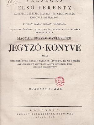 Diarium comitiorum Regni Hungariae (Ungarisch/Latein 1825/26)