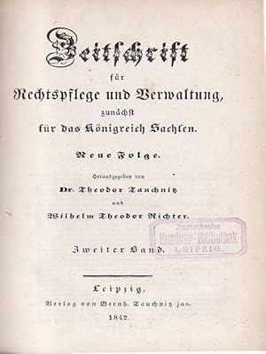 Zeitschrift für Rechtspflege und Verwaltung zunächst für das Königreich Sachsen (1842)