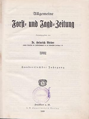 Allgemeine Forst- und Jagdzeitung (106. Jahrgang 1930)