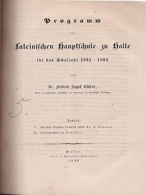 Sammelband mit 32 Schriften altsprachlicher Schulen/Universitäten 1834 - 1873