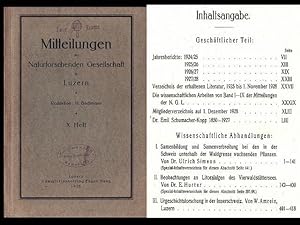 Mitteilungen der Naturforschenden Gesellschaft Luzern X. Heft (1928)