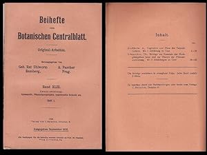 Beihefte zum Botanischen Centralblatt (Band XLIII. 1926 Zweite Abteilung Heft 1 ) - Systematik, P...