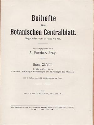 Beihefte zum Botanischen Centralblatt - (Band XLVIII. 1931 Erste Abteilung Heft 1 - Heft 3) - Ana...