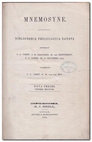 Mnemosyne (Bibliotheca Philologica Batava) - 1874 -