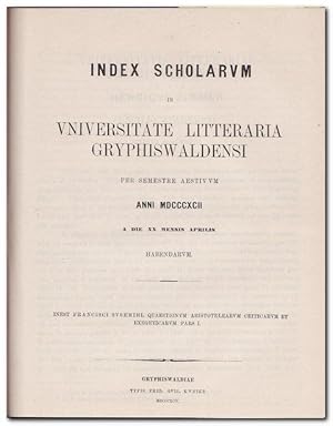 Sammelband mit ca. 25 Kleinschriften der Universität Greifswald 1842 - 1897
