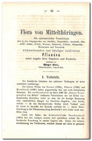 Flora von Mittelthüringen - (Ein systematisches Verzeichnis der in den Umgegenden von Stadtilm, K...