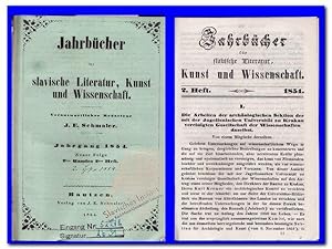 Jahrbücher für slawische Literatur, Kunst und Wissenschaft - Heft 2 bis 8 Jahrgang 1854 -