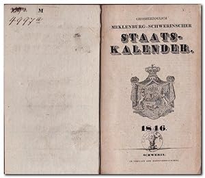 GROSSHERZOGLICH MECKLENBURG-SCHWERINSCHER STAATS-KALENDER. 1846