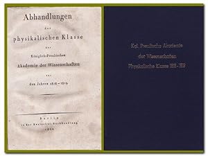 Bild des Verkufers fr Abhandlungen der physikalischen Klasse der kniglich-Preussischen Akademie der Wissenschaften aus den Jahren 1818 - 1819 zum Verkauf von Libro-Colonia (Preise inkl. MwSt.)