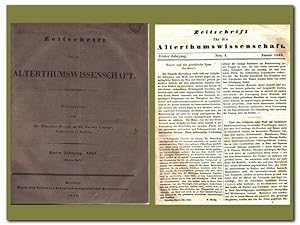 Zeitschrift für die Alterthumswissenschaft - 1.Jg. 1843 (Heft 1-71; 2. Jg. 1844 (Heft 1 - 60 und ...