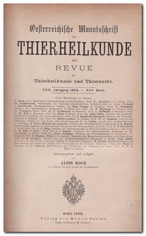 Österreichische Monatsschrift für Thierheilkunde und Revue für Thierheilkunde und Thierzucht - (X...