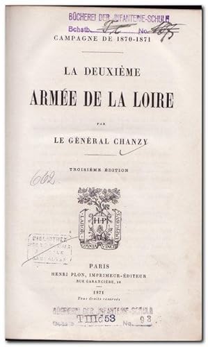 Imagen del vendedor de La deuxieme Armee de la Loire (3.Auflage) a la venta por Libro-Colonia (Preise inkl. MwSt.)
