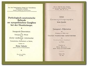 Sammelband mit Inauguraldissertationen über Hundekrankheiten 1926 - 1937