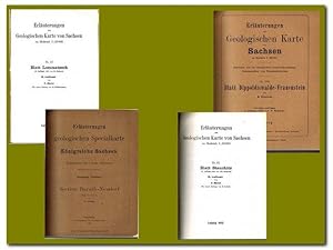 Sammelband Erläuterungen zur Geologischen Karte von Sachsen im Maßstab 1 : 25 000 (insgesamt 7 Be...