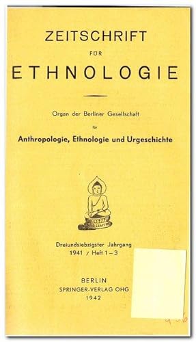 Sammelband Zeitschrift für Ethnologie (Organ der Berliner Gesellschaft für Anthropologie, Ethnolo...