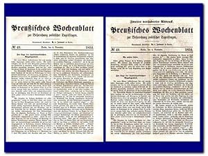 Preußisches Wochenblatt zur Besprechung politischer Tagesfragen (1. Jahrgang 1851/1852)