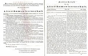 Zeitschrift für die Alterthumswissenschaft - 1.Jahrgang 1843 (Heft 73 - 144)