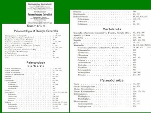 Palaeontologisches Zentralblatt ( Band 14 1939/40) - = Geologisches Zentralblatt - (Anzeiger für ...