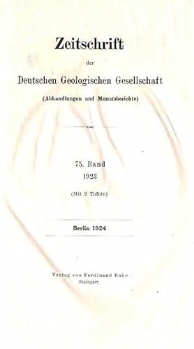 Zeitschrift der Deutschen Geologischen Gesellschaft, Jahrgang 1924 (75. Band)