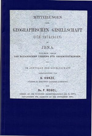 Mitteilungen der Geographischen Gesellschaft (für Thüringen) zu Jena ( Sammelband mit Einzel-Abha...