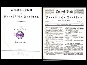 Central-Blatt für Preußische Juristen (Redigiert von C.F. Rauer) - Jahrgang 1841 -
