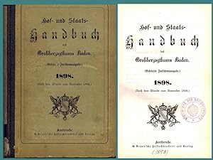Hof-und Staats-Handbuch des Großherzogthums Baden (gekürzte Zwischenausgabe) - 1898 -
