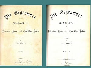 Imagen del vendedor de Die Gegenwart (Wochenschrift fr Literatur, Kunst und ffentliches Leben) - 11. und 12. Jahrgang 1877 - a la venta por Libro-Colonia (Preise inkl. MwSt.)