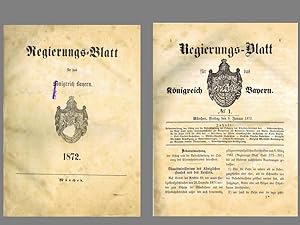 Regierungsblatt für das Königreich Bayern 1872