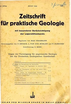 Zeitschrift für praktische Geologie (Mit besonderer Berücksichtigung der Lagerstättenkunde) ) - 4...