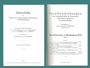 Jahreshefte des Vereins für vaterländische Naturkunde in Württemberg (90. Jahrgang 1934)
