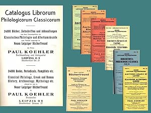 Neuer Leipziger Bücherfreund (Catalogus Librorum Philologicorum Classicorum) - Sammelband mit 7 K...