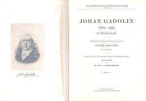 Johan Gadolin 1760-1852 In Memoriam (Wissenschaftliche Abhandlungen Johan Gadolins in Auswahl)
