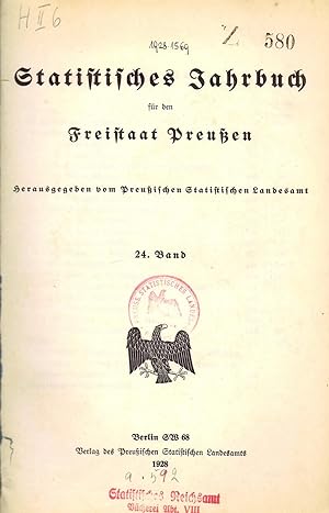 Statistisches Jahrbuch für den Freistaat Preußen (24. Band 1928)