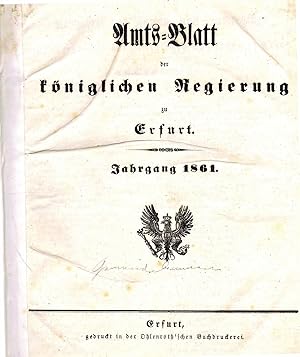 Amts-Blatt der Königlichen Regierung zu Erfurt (Jahrgang 1861)