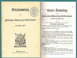 Gesetzsammlung für das Fürstenthum Schwarzburg-Sondershausen vom Jahre 1874