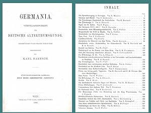 Germania (Vierteljahresschrift für Deutsche Alterthumskunde) - 25. Jahrgang 1880 -