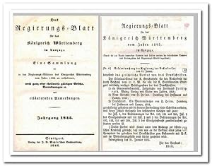 Das Regierungsblatt für das Königreich Württemberg im Auszuge (Jahrgang 1845) - Eine Sammlung der...