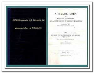 Abhandlungen Der Preussischen Akademie Der Wissenschaften Jahrgang 1937 - 1944 ( Philosophisch-Hi...