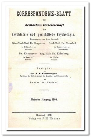 Correspondenz-Blatt der deutschen Gesellschaft fur Psychiatrie und gerichtliche Psychologie (7. J...