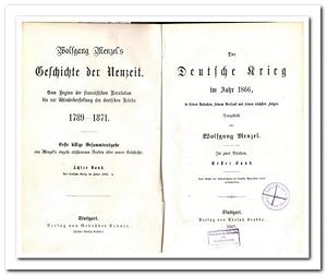 Bild des Verkufers fr Der Deutsche Krieg im Jahre 1866, in einen Ursachen, seinem Verlauf und seinen nchsten Folgen (nur Band 1 von 2 Bnden) zum Verkauf von Libro-Colonia (Preise inkl. MwSt.)