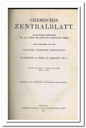 Chemisches Zentralblatt (Vollständiges Repertorium für alle Zweige der reinen und angewandten Che...