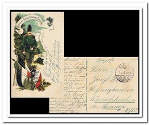 Ansichtskarte " Gruss vom Garde Schützen Bataillon "