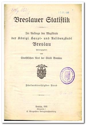 Breslauer Statistik (35. Bd. 1918)