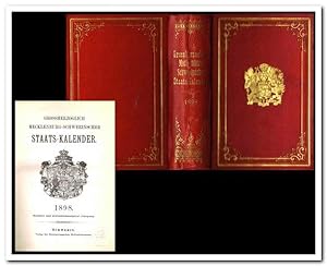 GROSSHERZOGLICH MECKLENBURG-SCHWERINSCHER STAATS-KALENDER ( Prachtausgabe Jahrgang 1898)