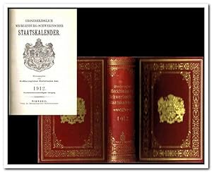GROSSHERZOGLICH MECKLENBURG-SCHWERINSCHER STAATS-KALENDER ( Prachtausgabe Jahrgang 1912)