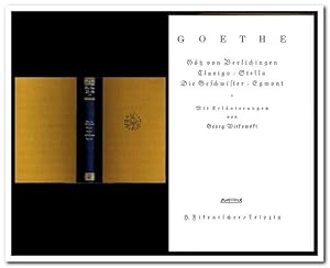 Bild des Verkufers fr Goethes Werke ( Band 5 - Gtz von Berlichingen / Clavigo / Stella / Die Geschwister / Egmont) - Hafis-Bcherei - (ca. 1920) zum Verkauf von Libro-Colonia (Preise inkl. MwSt.)