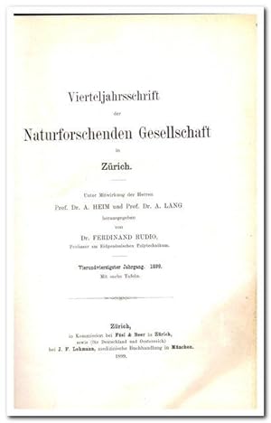 Sammelband mit Einzelbeiträgen aus der Vierteljahresschrift der Naturforschenden Gesellschaft in ...